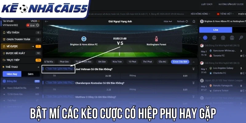 Bật mí các kèo cược có hiệp phụ hay gặp